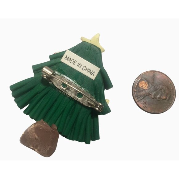 Christmas Tree Brooch Pin With Candy & Stars Design - Picture 6 of 10